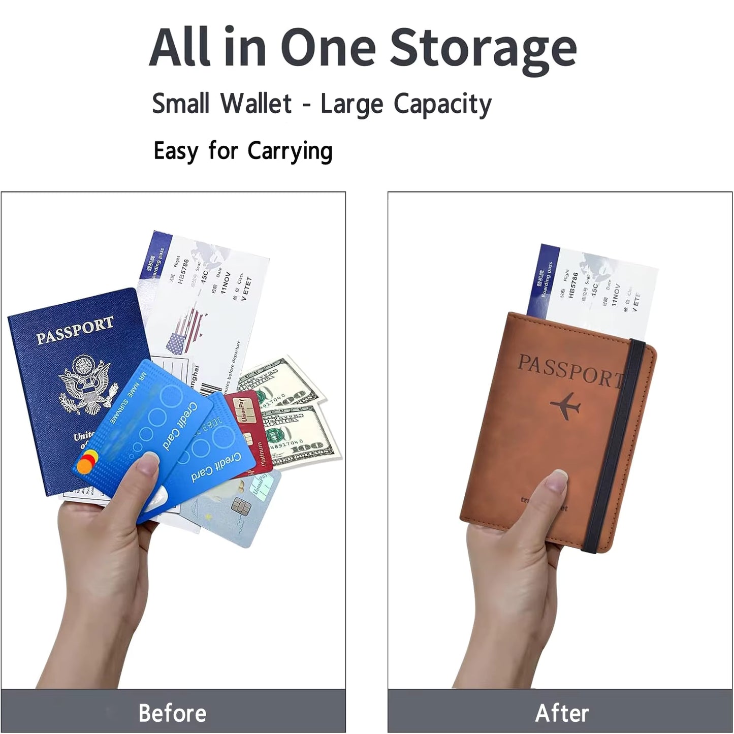 سافر بثقة وأمان مع محفظة جواز السفر الذكيةللرجال والنساء