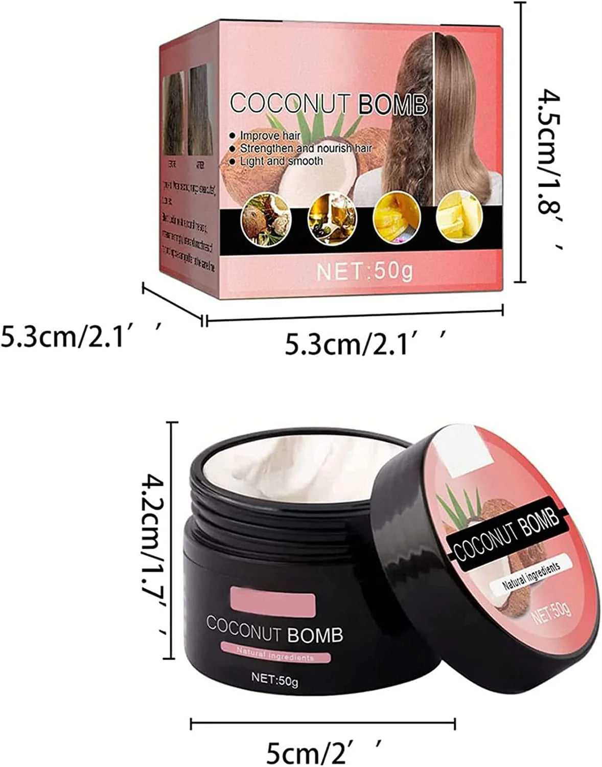 قناع جوز الهند المغذي للشعر