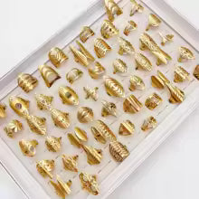 مجموعة خواتم عصرية مجوفة من الفولاذ المقاوم للصدأ مكونة من 10/20/30/50 قطعة للنساء والرجال، بتصميم مختلط عصري على شكل أوراق الزهور، هدية للحفلات